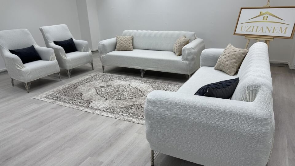 Ağaç Kabuğu Desen Koltuk Kılıfı 3.3.1.1 Koltuk Örtüsü Takımı krem