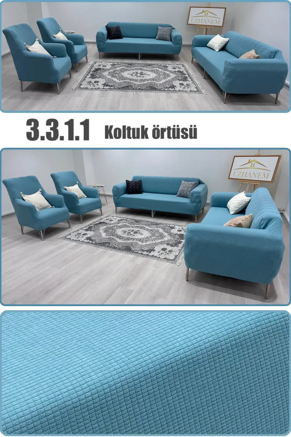 Likrali Koltuk Örtüsü Takımı 3 3 1 1 Koltuk Kılıfı Takımı Ev Tekstili Ürünü minit